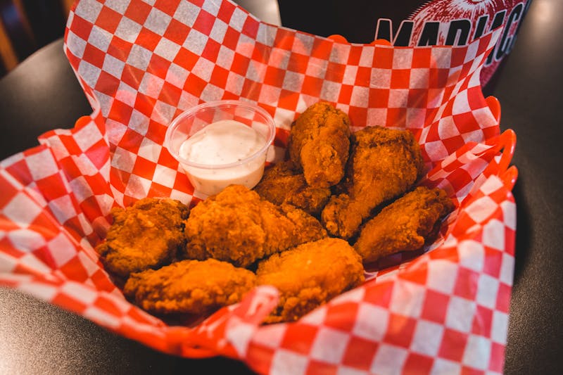 Nashville Hot Tenders with spicy cayenne paste coating